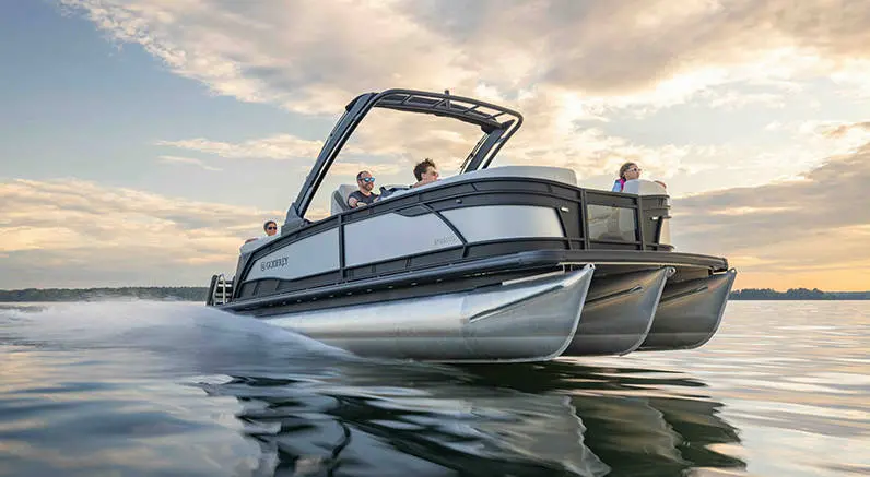 2026 Godfrey Sanpan performance pontoon underway